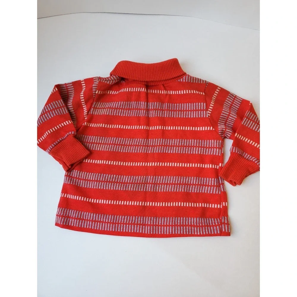 Kids Red Striped Long Sleeve Shirt Vintage Made In The‎ Usa Unisex Kidstuff 9 Mo